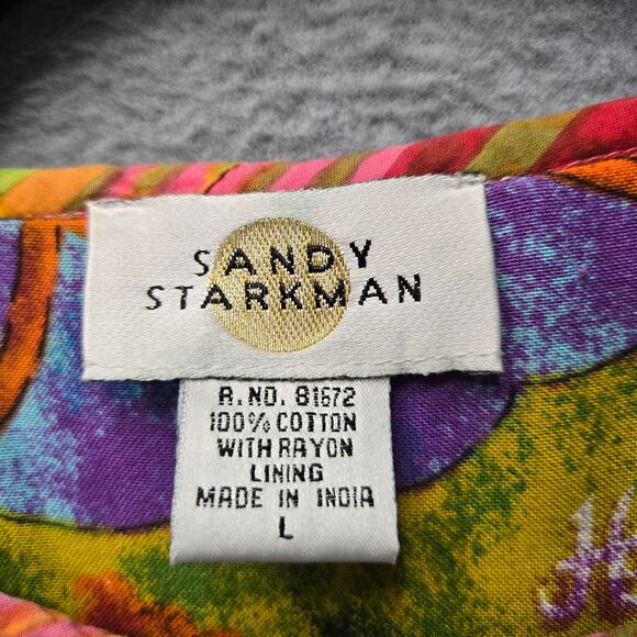 Vintage Sandy Starkman Spring Entry Colorblock Sweater Size Large - Picture 3 of 6